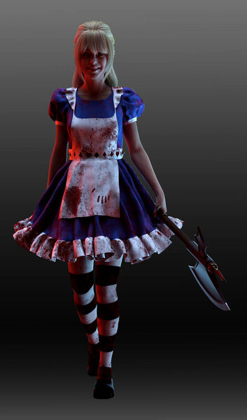 Dark Fantasy Alice in Wonderland, Madness, Blood, Murder