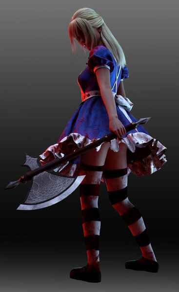 Dark Fantasy Alice in Wonderland, Madness, Blood, Murder