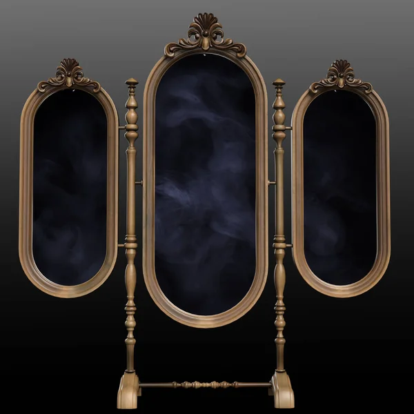 CGI Fairytale Cheval Mirror, Standing Mirror with Vintage Wood Frame