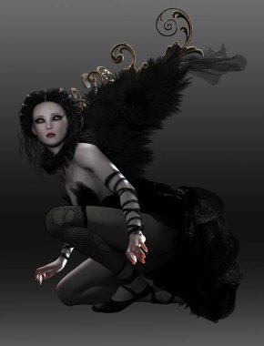 Fantezi Kuğu Gölü Bale Dansçısı Kanatlar ve Tutu, Genç Balerin