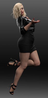 Şehir Fantezisi BBW Küçük Siyah Elbiseli Sarışın 