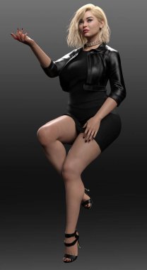 Şehir Fantezisi BBW Küçük Siyah Elbiseli Sarışın 