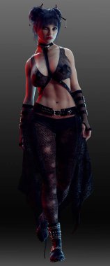 Cyberpunk ya da Korku Dansçısı Bebek, Gotik Kız, Kara Punk