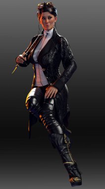 Steampunk Asyalı POC Viktoryan Kadın Korsan Giysiler