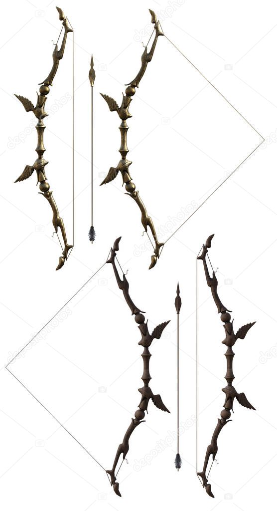 Fantasy CGI Bows and Arrows, Demonic, Angelic, Medieval Ranged Weapons