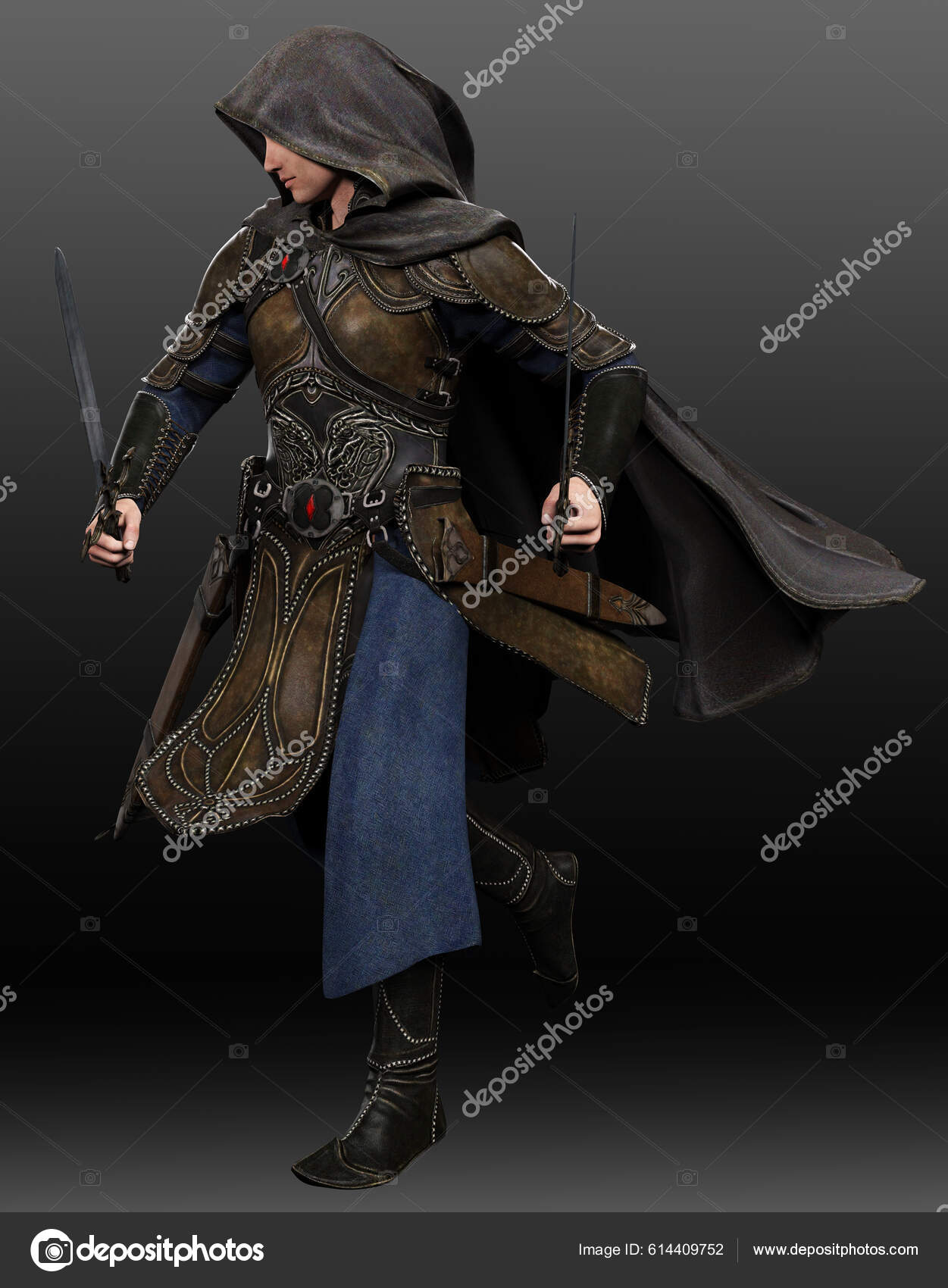Homme M di val Fantaisie Armure Cuir Manteau Capuche Avec p es