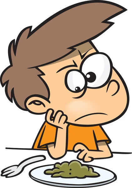 Yeşiller - bakan clipart karikatür seçici yiyen çocuk telif ücretsiz vektör çizim ron leishman tarafından