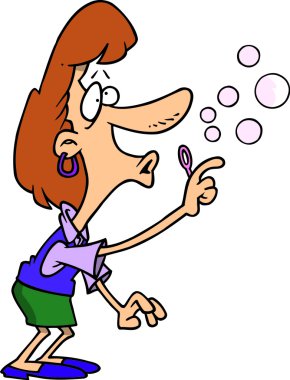 telif ücretsiz küçük resim bir kadının blowing bubbles