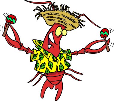 Royalty Free Clipart Image of a Calypso Lobster clipart