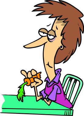 kadın bir carrot beslenme diyet