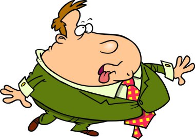 şişman bir adam çizgi film