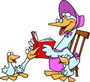 Cartoon Mother Goose clipart
