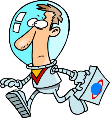 Cartoon Space Businessman clipart