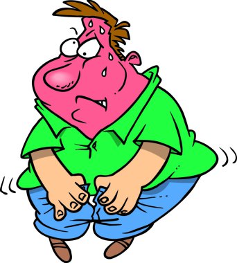 şişman bir adam çizgi film