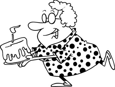 karikatür birthday büyükanne