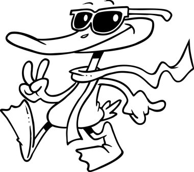 çizgi film serin ördek