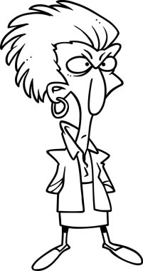 çizgi film korkutucu iş kadını