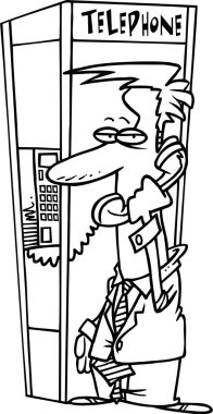 karikatür telefon kulübesi