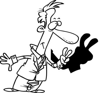 karikatür gölge kukla