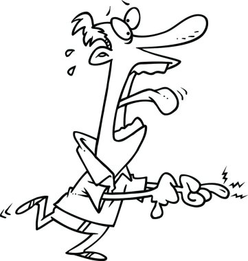 karikatür parmak gümüş