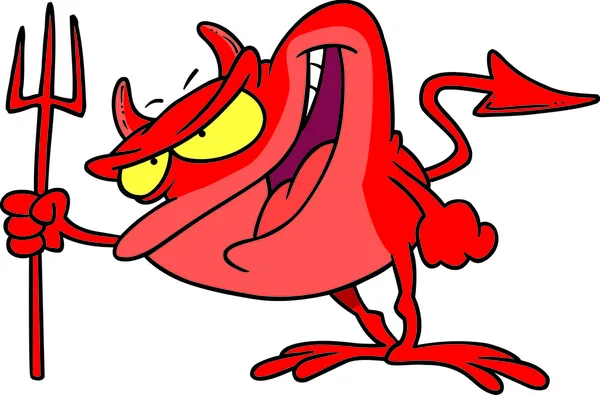 Zeichentrickfilm Teufelsfrosch — Stockvektor