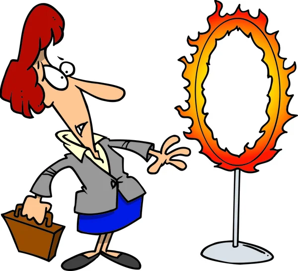 Cartoon-Geschäft Fire Hoop — Stockvektor