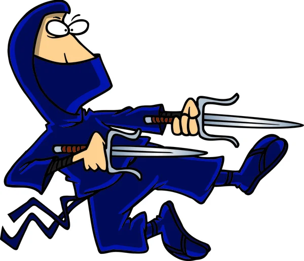 Cartone animato Ninja — Vettoriale Stock