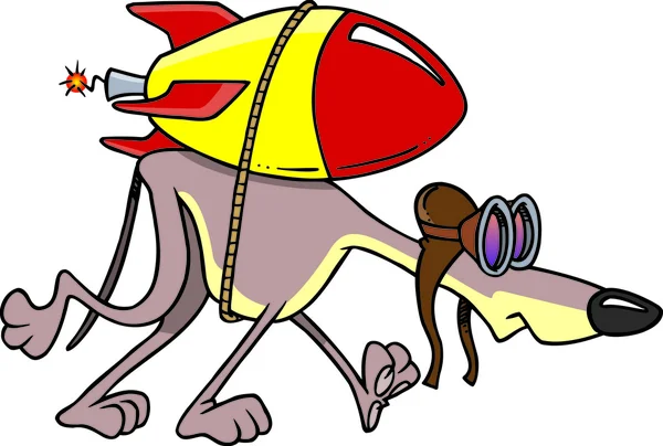 Cartoon-Raketenhund — Stockvektor