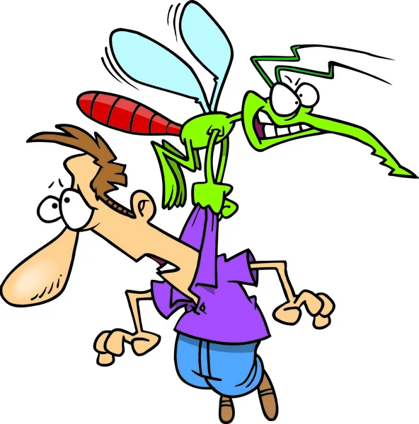 Karikatür dev sivrisinek — Stok Vektör