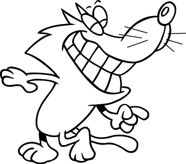 Cartoon kat grijns — Stockvector