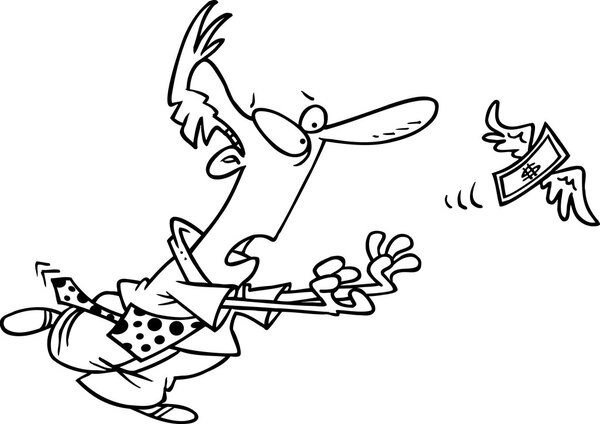 Cartoon Elusive Money