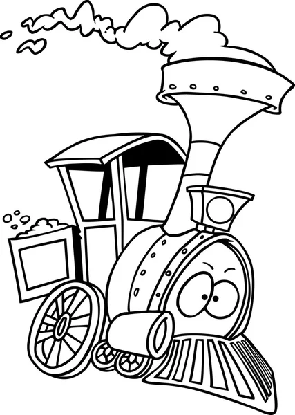 कार्टून ट्रेन इंजन — स्टॉक वेक्टर