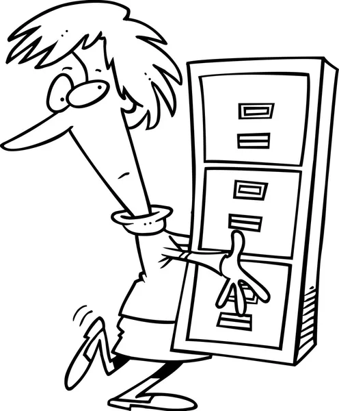 clerk cartoon file vector illustration depositphotos