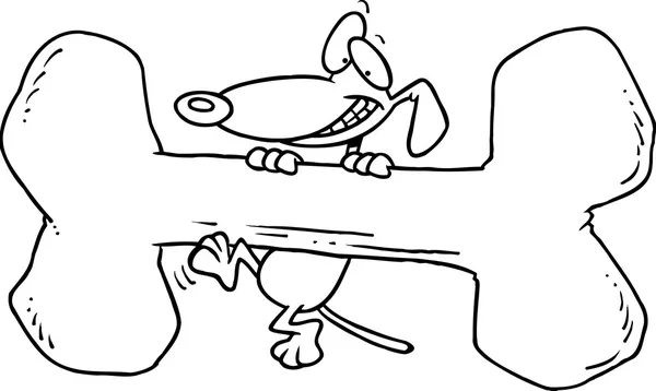 Cartoon hond bot — Stockvector