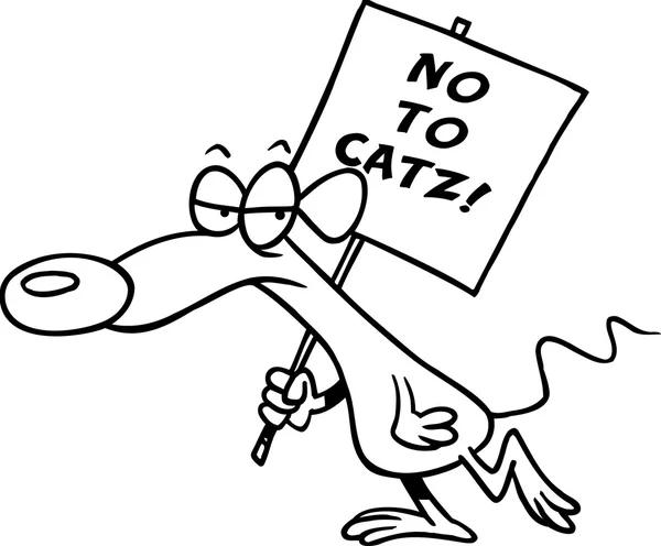 Протестують кішки мишки мультфільм — стоковий вектор