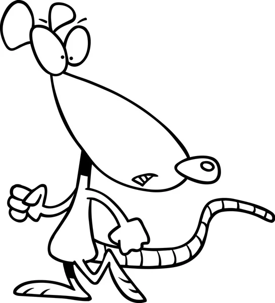 Cartoon rat met houding — Stockvector