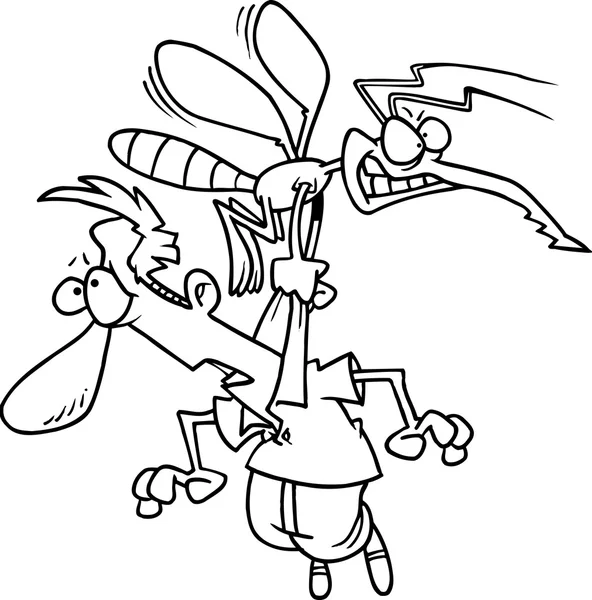 Kreslené obří komár — Stockový vektor