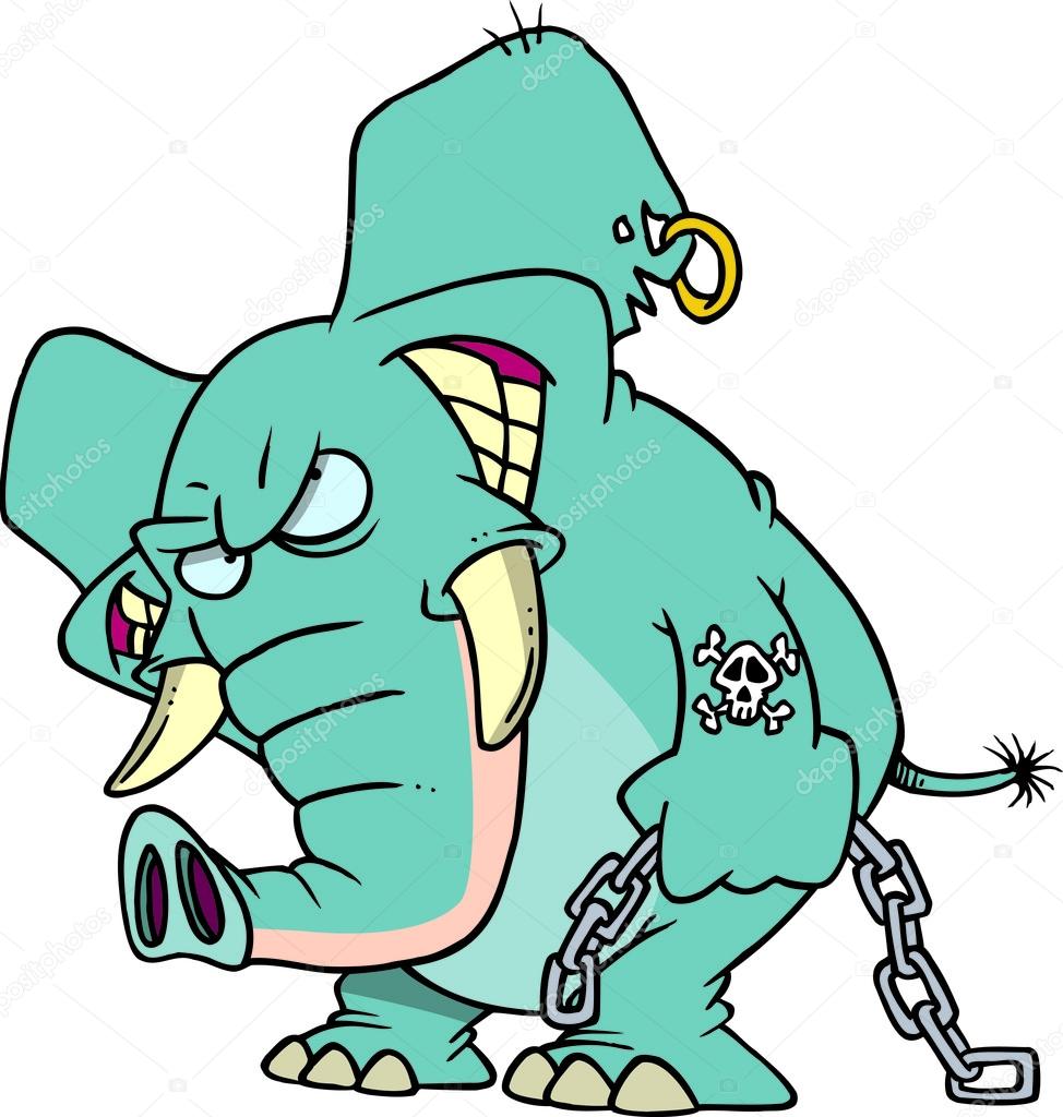 Cartoon Evil Elephant