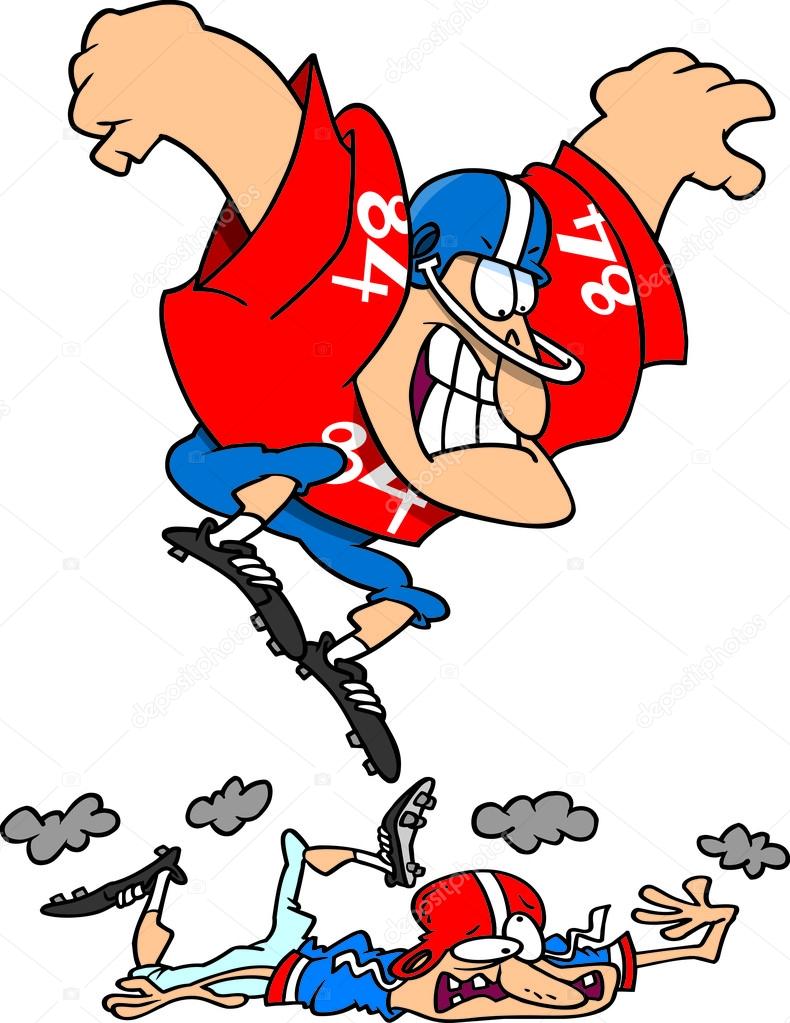 Cartoon Football Player Stomp Stock Vector by ©ronleishman 13917209