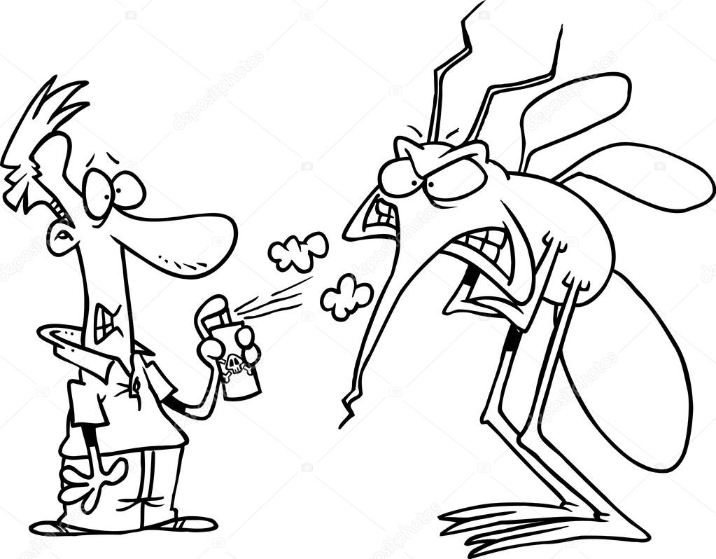 Mosquito Spray Cartoon Clip Art