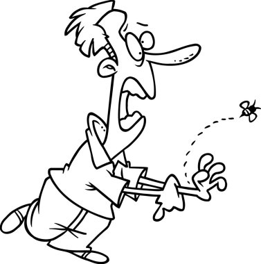 karikatür arı sokması