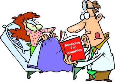 karikatür deneyimsiz doktor