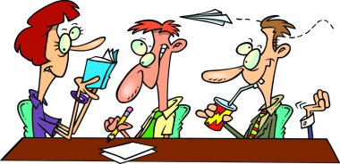 çizgi film ofis toplantı