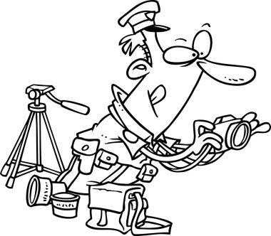 karikatür polis fotoğrafçısı