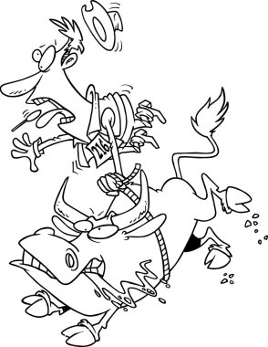 karikatür bull rider