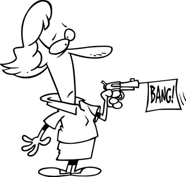 Cartoon bang pistool