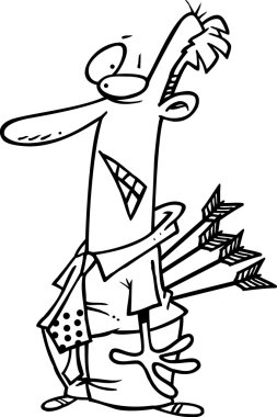 Cartoon aambeeld val