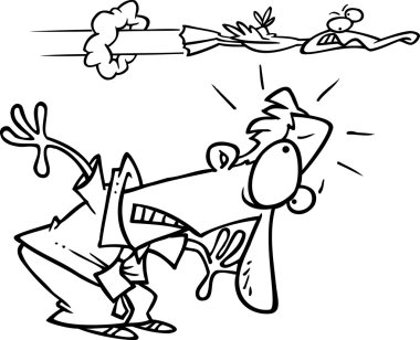 çizgi film erkek ördek ıslanma