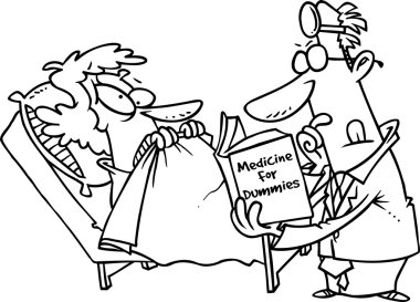 karikatür deneyimsiz doktor