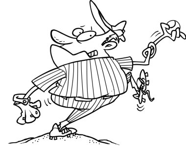karikatür baseball sürahi
